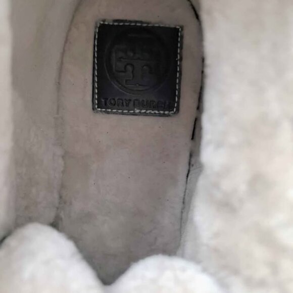 Tory Burch Benjamin Hi-Top Shearling Lined Leather Sneakers - Picture 6 of 8
